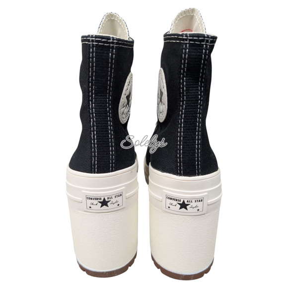 Converse Chuck 70 De Luxe Heel Platform Black Egret Sneaker Boot Womens 11 NEW - Picture 4 of 8